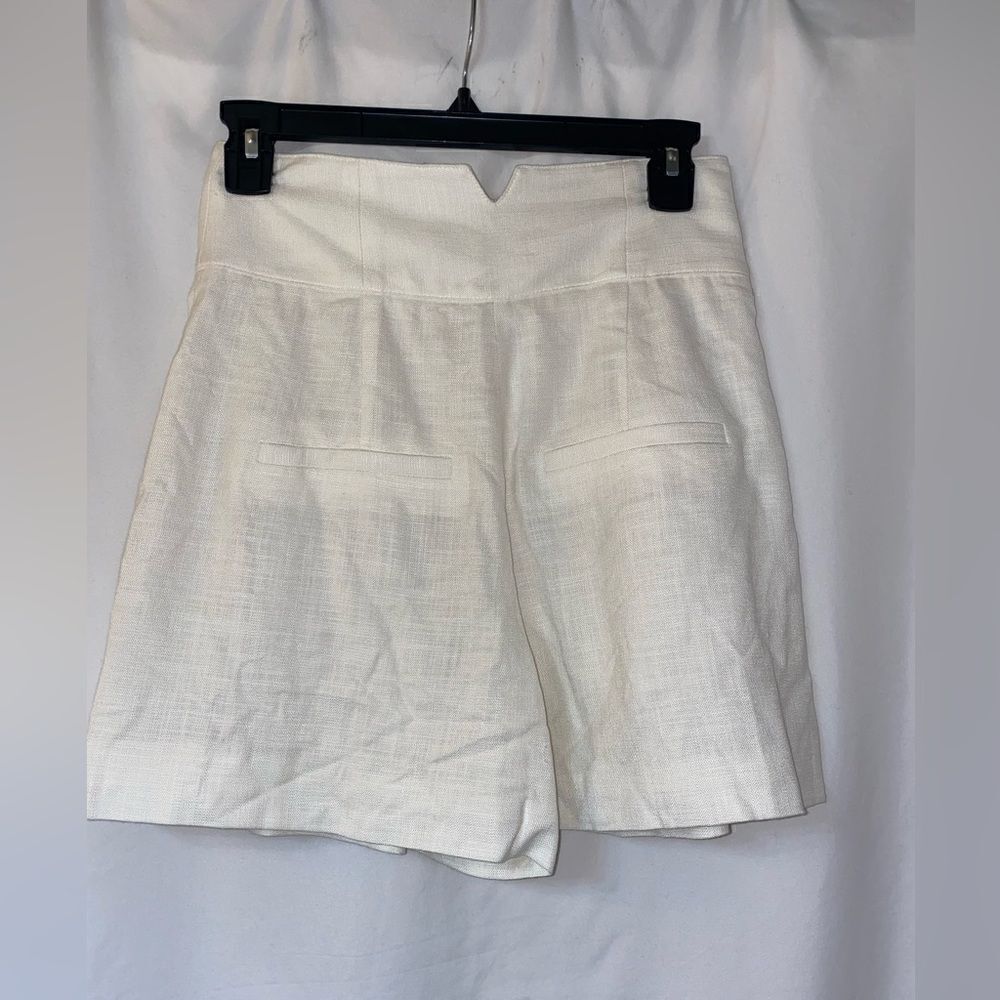 NWT Veronica Beard Alicia High-Rise Shorts Off White Sz 0 retail $ 348.00 - Picture 6 of 12